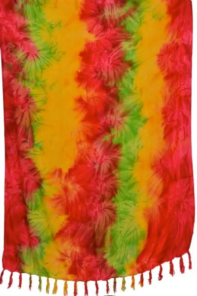 Batik Sarong Pareo Gruen Gelb Rot