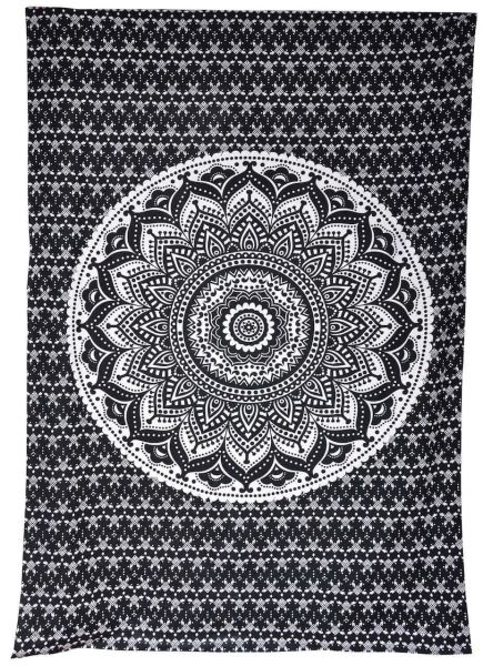 Wandbehand Single Mandala Schwarz Boho