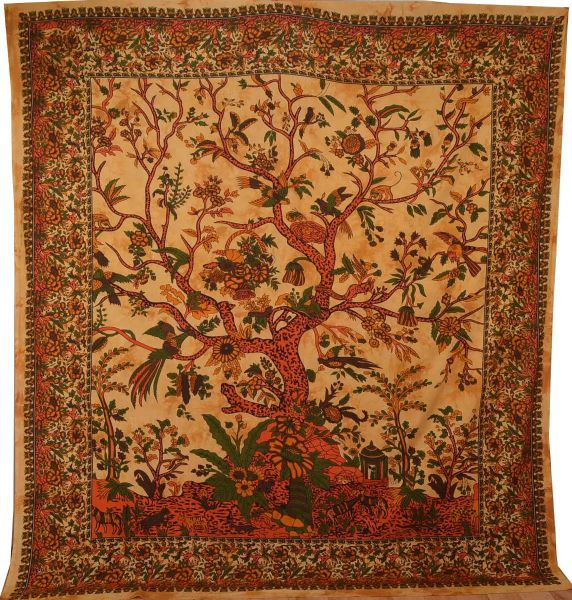 Indische Tagesdecke Lebensbaum